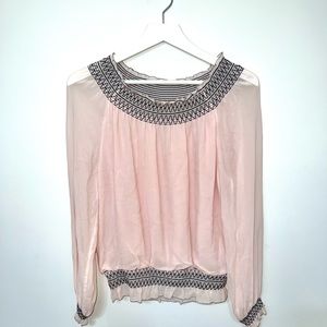 Tory Burch pink silk blouse